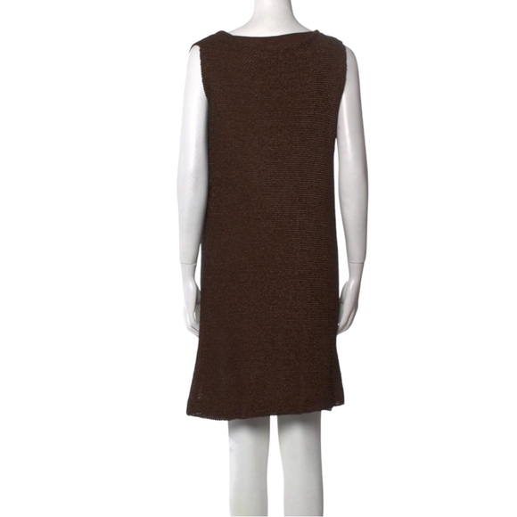 SHAMASK Cowl Neck Shift Sleeveless Dress in Espresso Brown Size Small — FAB!!! - Picture 5 of 8